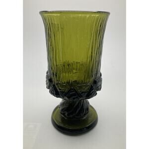 Fostoria Sorrento Avocado Heavy Iced Tea Goblet - Vintage 6" Glass Vintage